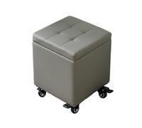Coffre De Rangement Intérieur avec Assise Rembourrée Coffre Tabouret Repose-Pieds Bout De Lit roulettes Revêtement en Pouf Repose-Pieds pour Chambre À Coucher Salon(Gray,47.2" x 15.7" x 18.1")