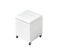 Coffre De Rangement Intérieur avec Assise Rembourrée Coffre Tabouret Repose-Pieds Bout De Lit roulettes Revêtement en Pouf Repose-Pieds pour Chambre À Coucher Salon(White1,47.2" x 15.7" x 18.1")
