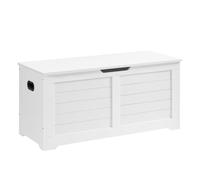 Coffre de Rangement Intérieur VASAGLE - Style Grange - 100 x 40 x 46 cm - Blanc