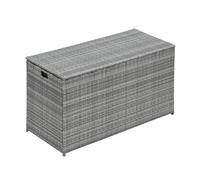 Teamson Home Coffre de Jardin Rangement extérieur avec Couvercle et Grande capacité 700L résistant aux intempéries Gris PT-OF0010G