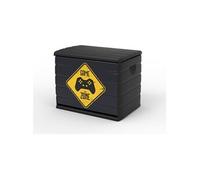 Coffre de rangement jeux 260 L noir mat 80x61x53 cm