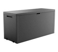 Coffre de rangement e térieur en résine 270 litres Malle de jardin Emily Gris