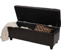 Banc/Banquette/Coffre De Rangement Kriens, 114x45x45cm, Similicuir Marron Multicolore