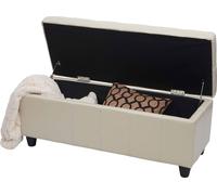 Banc/Banquette/Coffre De Rangement Kriens, 114x45x45cm, Similicuir Crème Multicolore