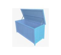 Coffre de rangement lasuré bleu box1355