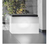 Coffre de rangement - MADE IN ITALY - Roomy - Résine - 80x35 CM - Lampe Blanche