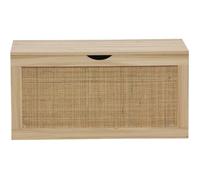 Coffre de rangement, meuble de rangement en décor pin , rotin - Longueur 80 x profondeur 40 x hauteur 40 cm