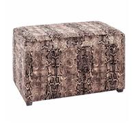 Coffre de Rangement ""Motif Serpent"" 65cm Marron