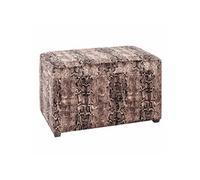 Coffre de Rangement Motif Serpent 65cm Marron