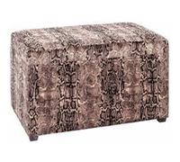 HAKU coffre de rangement motif - MDF recouvert de tissu - L65 x H42 x P40 cm - Style Art déco