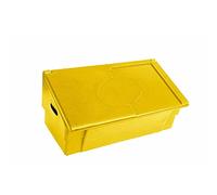 Coffre de rangement multiusage intérieur/extérieur 100L - Couleur : jaune - Fabrication française