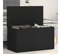 Coffre De Rangement Noir 84x42x46 Cm Aggloméré - Vidaxl Noir