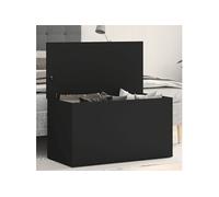 Coffre de rangement Noir 84x42x46 cm Bois d ingénierie