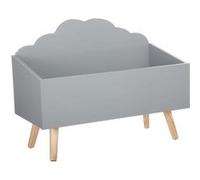 Atmosphera – Coffre à jouets Nuage – MDF Gris 58x28x45 cm