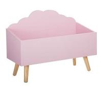 Coffre enfant ""Nuage"" rose 58x28cm - Atmosphera createur d'interieur