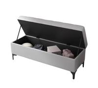 Coffre de rangement ottoman rectangulaire extra long en similicuir avec rangement pour chambre à coucher, design élégant, matériau durable