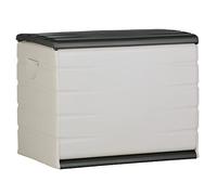 Coffre de rangement 260L - Intérieur/Extérieur Fonctionnel et Esthétique - Cadenassable avec Roulettes - 80 x 61 x