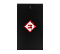 Coffre de Rangement Pour Bouteille de Gaz en Acier Recouvert en Poudre 59 x 32 x 35,5 cm Compatible Cylindres 7 kg Butane 6 kg Propane Porte Amovible Fermeture Rotatif Joint Caoutchouc Camping-Car