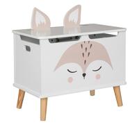 Coffre De Rangement Renard En Bois - Douceur Blanc TU