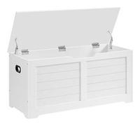 Coffre de Rangement VASAGLE 100x40x46 cm Blanc Mat Blanc G
