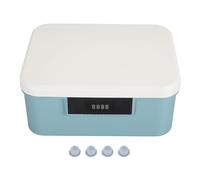 Coffre de Rangement Verrouillable D'une Capacité de 9 L, Organisateur de Documents, Boîte de Verrouillage de Stockage de Mot de Passe à Double Couche avec Verrouillage par Mot de Passe,(lac bleu)