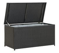 Coffre de rangement - VIDAXL - 100x50x50 cm - Résine tressée - Noir - Résistant aux intempéries