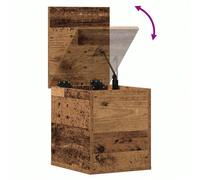 Coffre de rangement vidaXL avec couvercle en bois ancien 30x35x35 cm en bois reconstitué Ce coffre de rangement large rustique combine parfaitement le côté pratique avec une ambiance vintage, s'intégr