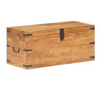Coffre de rangement - vidaXL - Bois d'acacia - 90x40x40 cm - Verrouillable - Finition naturelle