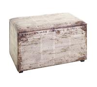 HAKU Möbel coffre de rangement motif, tissu synthétique aspect cuir, MDF - Dim.: L 65 cm x H 42 cm x P 40 cm, Style: Industrial
