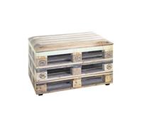 HAKU Möbel coffre de rangement motif, tissu synthétique aspect cuir, MDF - Dim.: L 65 cm x H 42 cm x P 40 cm, Style: Industrial