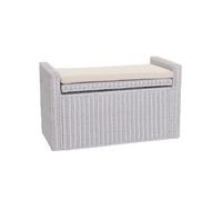 Coffre De Stockage, Banquette M92 Rotin Avec Coussin Kissen 88cm Blanc Multicolore