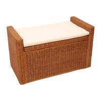 Coffre de stockage, banquette M92 rotin avec coussin Kissen 88cm doré