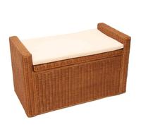 Coffre de stockage, banquette M92 rotin avec coussin Kissen 88cm - doré