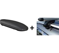 Coffre de toit 460 litres compatible avec Mercedes Classe C T S203 00-07 serrure