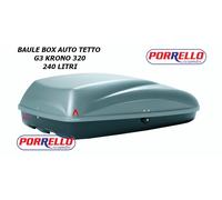 Coffre de Toit Baule Box Transport 240 L KRONO 320 G3 50 KG Grigio Universel
