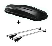 Coffre de toit/coffre à bagages CUBE470 + barres de toit Tiger XL compatibles avec Kia Sorento (XM) à partir de 14 ans