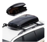 VEVOR Coffre de toit 370 L – Coque rigide ABS, ouverture double-face, 2 sangles renforcées, noir