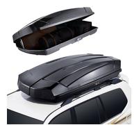 VEVOR Coffre de Toit 488 L, Porte-Bagages de Toit Coque Rigide en ABS, avec Ouverture Double-Face 2 Sangles Renforcées, Aérodynamique, pour la Plupart des Barres Transversales, Voiture, SUV, Noir