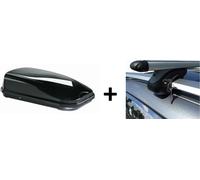 Coffre de toit JUFL320 barres de toit en aluminium compatibles avec Mitsubishi Outlander 07-12 verrouillables