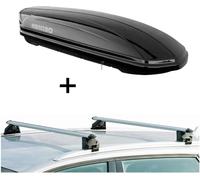 Coffre de toit MAA 400 litres + barres de toit CRV120A compatibles avec VW Golf VII break à partir de 13 ans