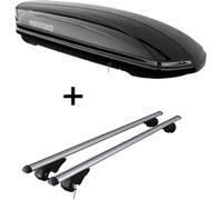 Coffre de toit MAA 400 litres + barres de toit Rio 135 compatibles avec Volvo XC90 2002-2014