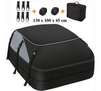 Coffre de toit pliable et étanche de 585 L, avec tapis antidérapant, tissu Oxford 1000D imperméable, noir Notre coffre de toit étanche et pliable est une aide indispensable pour chaque voyageur ! Il c