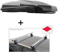 Coffre de toit STRIKE 440 litres noir brillant + barres de toit VDP Delta compatibles avec Honda Accord X Sedan (4 portes) à partir de 2018