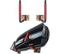 Coffre de toit support mural réglable Rangement coffre de toit 33-57cm acier BOX1 rouge 10171