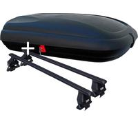 Coffre de toit VDPBA320 320 litres carbonlook verrouillable + barres de toit Menabo Tema compatibles avec Peugeot 3008 5 portes 16-20