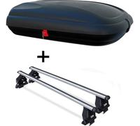 Coffre de toit VDPCA320 320Ltr carbonlook + barres de toit Menabo Tema compatibles avec Renault Megane SW (break 5 portes) 1995-2003 aluminium