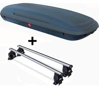 Coffre de toit VDPCA480 480 L carbonlook + barres de toit Menabo Tema en aluminium compatibles avec Seat Ibiza (break 3/5 portes) 1993-2001