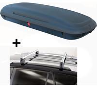 Coffre de toit VDPCA480 480 litres carbonlook + barres de toit Sherman compatibles avec Toyota Estima 03-05