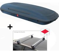 Coffre de toit VDPCA480 480 litres carbonlook + barres de toit VDP Delta compatibles avec Volvo V60 (5 portes) à partir de 2019