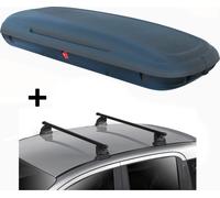Coffre de toit VDPCA480 480 litres carbonlook + barres de toit VDP EVO acier compatibles avec Citroën C3 II 5 portes 2009-2016